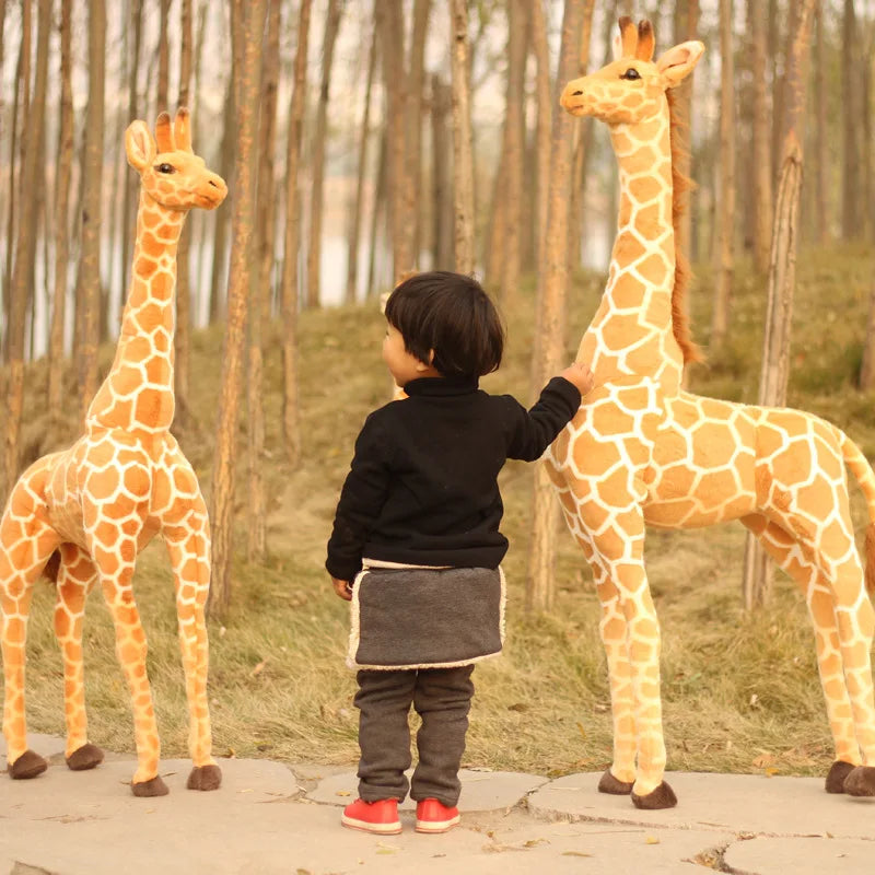 Huge Real Life Giraffe Plush Toys Cute Stuffed Animal Dolls Soft Simulation Giraffe Doll Birthday Gift Kids Toy Bedroom Decor