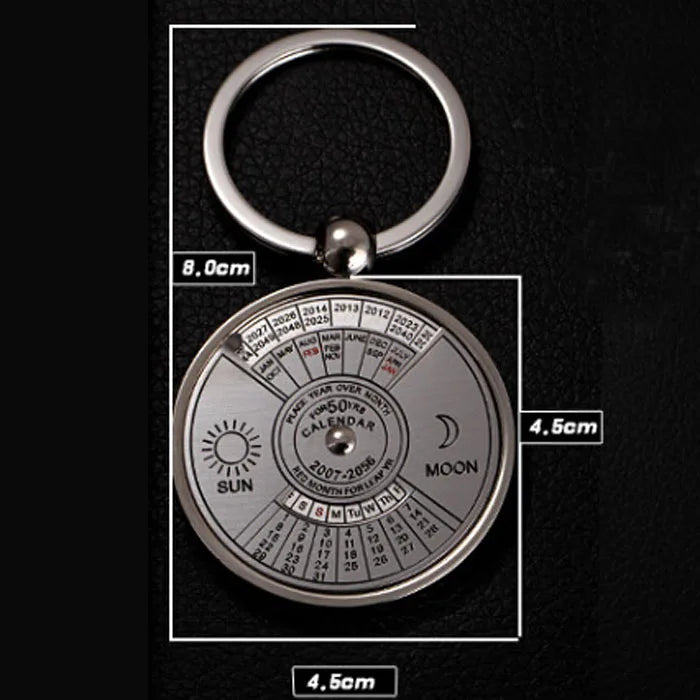 50 Years Super Perpetual Calendar Key Chain Bottle Opener Key Rings Astrology KeyChain Party Gift Key Holder Gift Jewelry