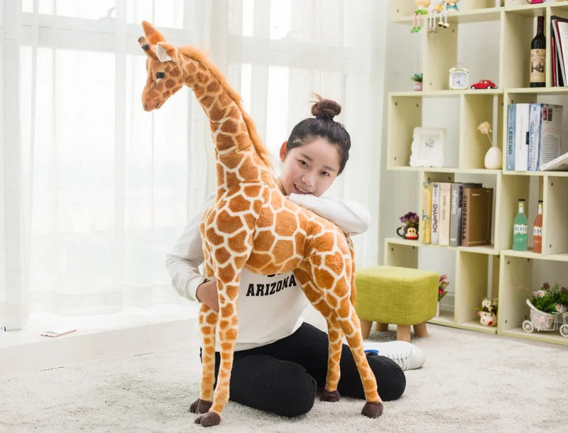 Huge Real Life Giraffe Plush Toys Cute Stuffed Animal Dolls Soft Simulation Giraffe Doll Birthday Gift Kids Toy Bedroom Decor