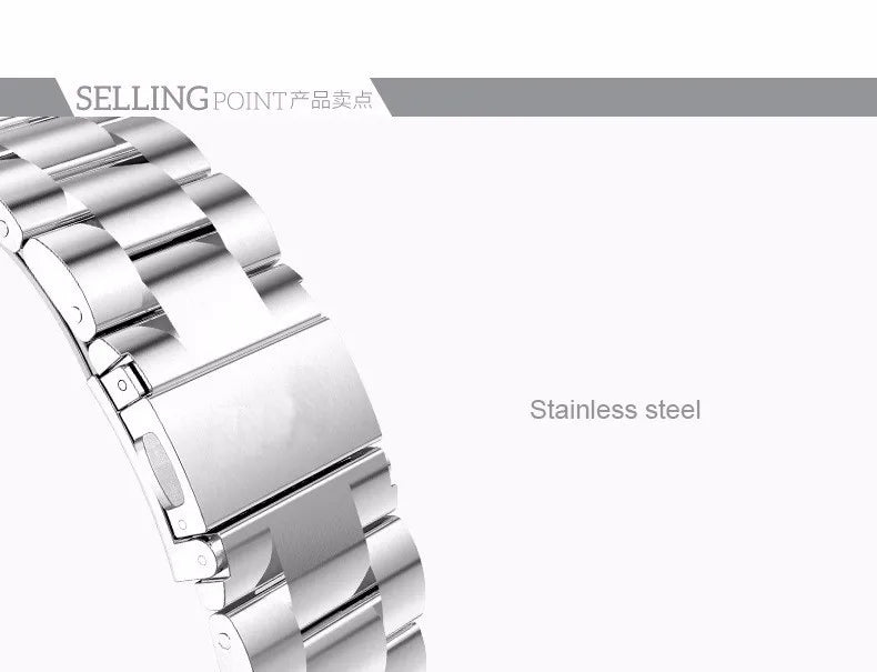 Stainless Steel Strap for Apple Watch Ultra 2 Band 49mm 40mm 44mm 42mm 41mm 45mm Bracelet IWatch Series 9 8 7 SE 6 5 4 WatchBand