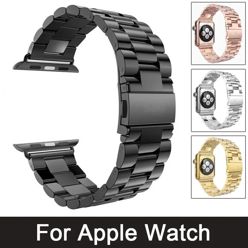 Stainless Steel Strap for Apple Watch Ultra 2 Band 49mm 40mm 44mm 42mm 41mm 45mm Bracelet IWatch Series 9 8 7 SE 6 5 4 WatchBand