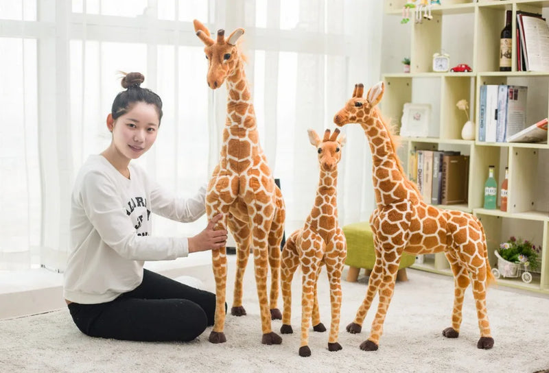 Huge Real Life Giraffe Plush Toys Cute Stuffed Animal Dolls Soft Simulation Giraffe Doll Birthday Gift Kids Toy Bedroom Decor