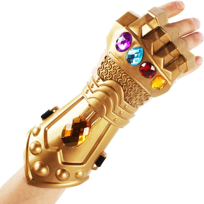 Infinity Gauntlet Cosplay Marvel Avengers 4 Thanos Mask Glove Action Figure Plastic Model Toy Brinquedo Halloween Gift