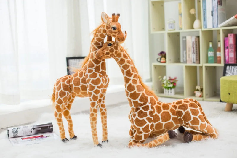 Huge Real Life Giraffe Plush Toys Cute Stuffed Animal Dolls Soft Simulation Giraffe Doll Birthday Gift Kids Toy Bedroom Decor