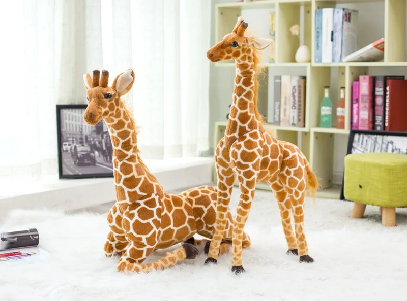 Huge Real Life Giraffe Plush Toys Cute Stuffed Animal Dolls Soft Simulation Giraffe Doll Birthday Gift Kids Toy Bedroom Decor