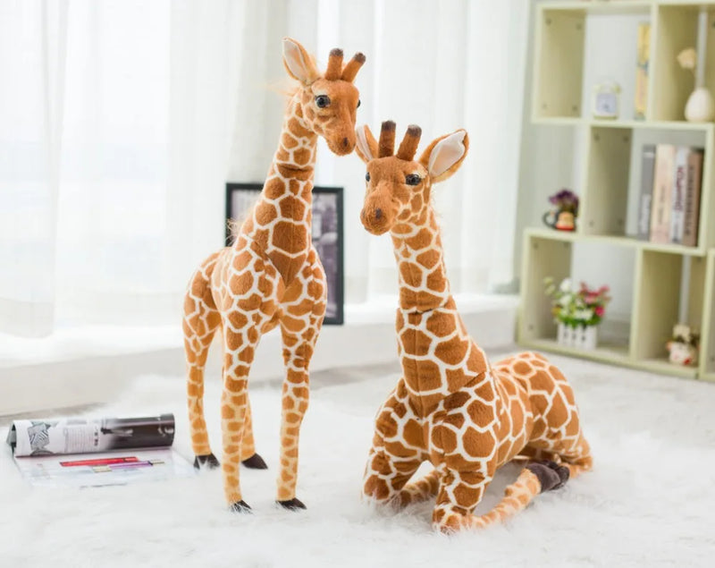 Huge Real Life Giraffe Plush Toys Cute Stuffed Animal Dolls Soft Simulation Giraffe Doll Birthday Gift Kids Toy Bedroom Decor