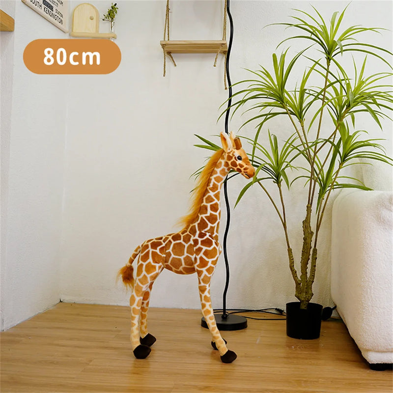 Huge Real Life Giraffe Plush Toys Cute Stuffed Animal Dolls Soft Simulation Giraffe Doll Birthday Gift Kids Toy Bedroom Decor