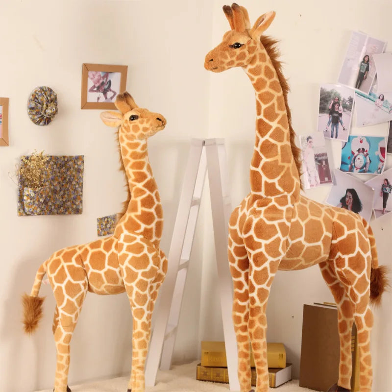 Huge Real Life Giraffe Plush Toys Cute Stuffed Animal Dolls Soft Simulation Giraffe Doll Birthday Gift Kids Toy Bedroom Decor