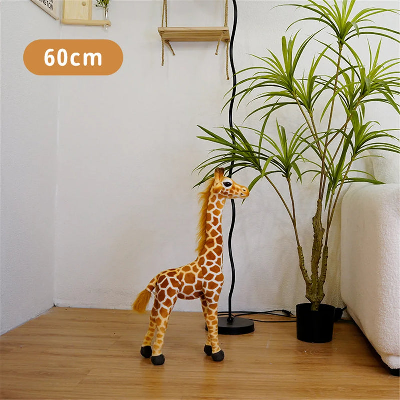 Huge Real Life Giraffe Plush Toys Cute Stuffed Animal Dolls Soft Simulation Giraffe Doll Birthday Gift Kids Toy Bedroom Decor