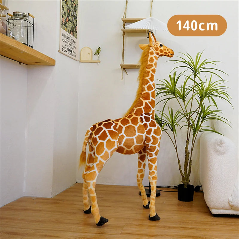 Huge Real Life Giraffe Plush Toys Cute Stuffed Animal Dolls Soft Simulation Giraffe Doll Birthday Gift Kids Toy Bedroom Decor