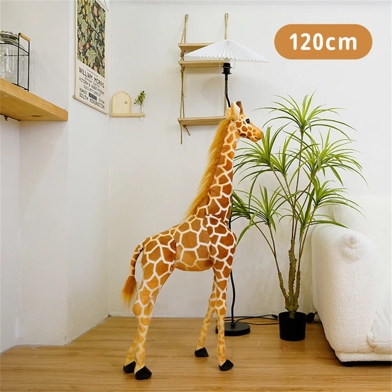 Huge Real Life Giraffe Plush Toys Cute Stuffed Animal Dolls Soft Simulation Giraffe Doll Birthday Gift Kids Toy Bedroom Decor